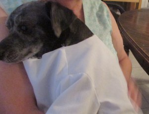 Grandma fixing lab coat 1